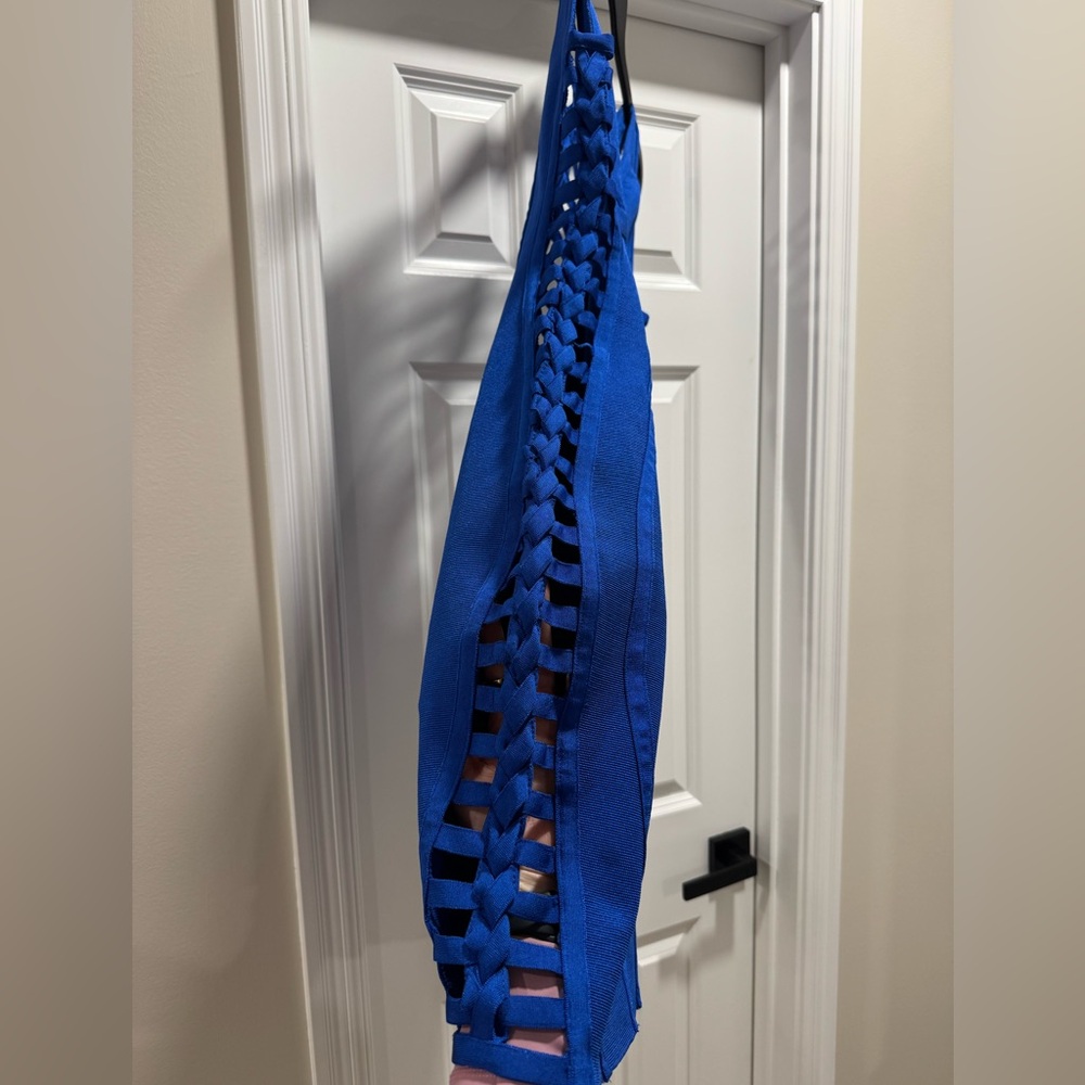 Akira blue mini bandage dress - Picture 3 of 11